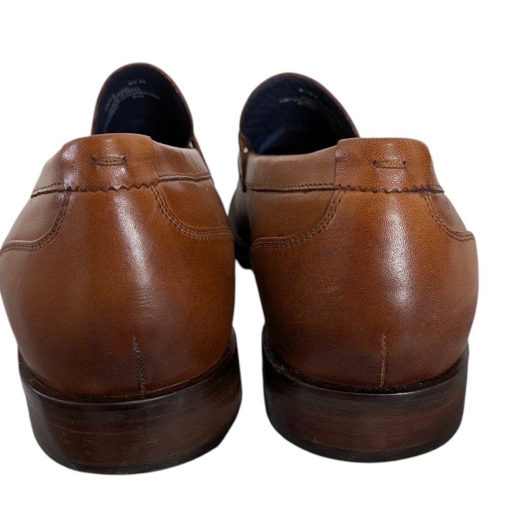 Cole Haan Men Carnegie British Tan Brown Leather Penny Loafers ... Size 9.5 - Picture 9 of 10